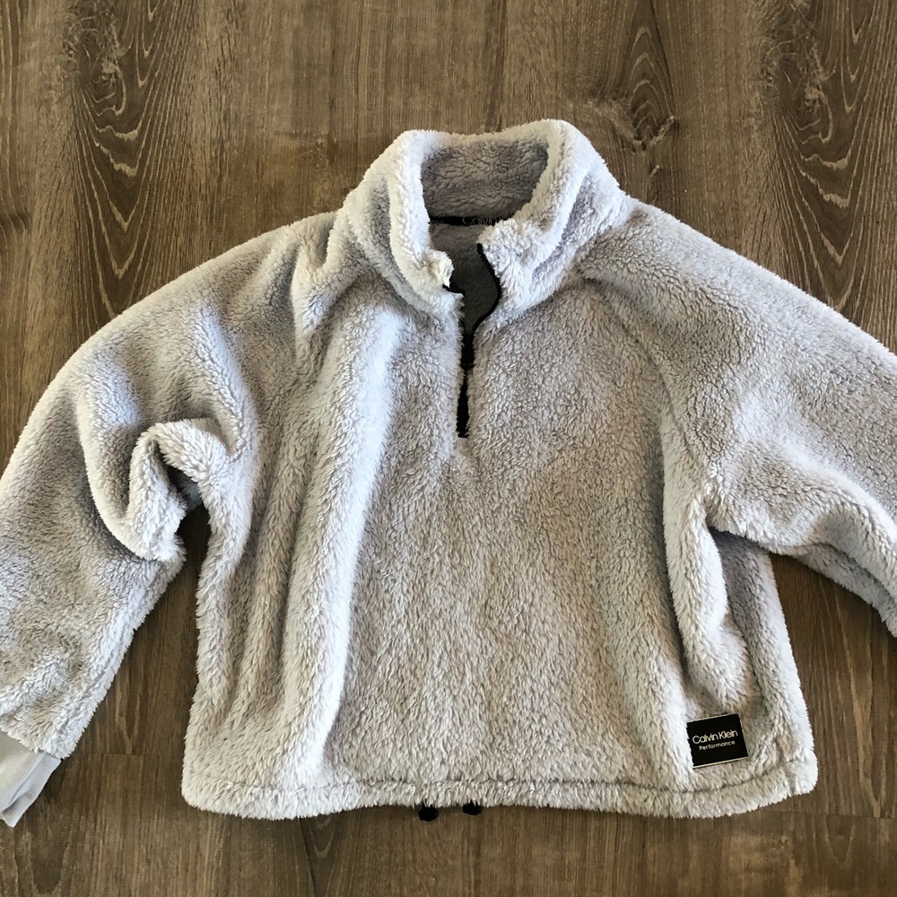 SOLD light blue calvin klein sherpa